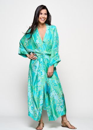 Mart Visser Caroline Tensen Islay Kimono Jurk Groen / Multi