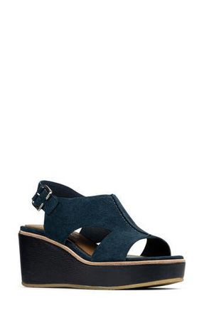 Donald J Pliner Aree Wedge Sandal in Navy at Nordstrom Rack, Size 7.5