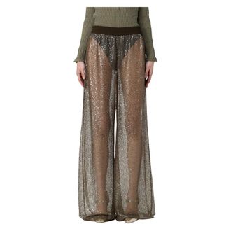 Pinko Pinko, Dames, Broeken, Zwart, Maat: M Nylon