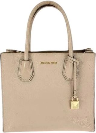 Michael Kors Pre-owned Handbag - Dames - Vintage Handtas - Beige - ONE Size - Leer - Vintage