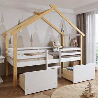 Matteo Wooden Childrens Bed, 3ft Single Bed in White