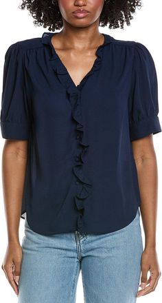 CeCe by Cynthia Steffe Cece Puff Sleeve Ruffle Top