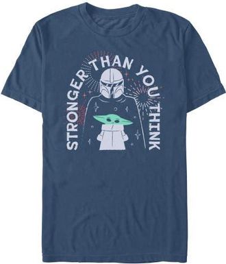 Star Wars Mens Star Wars The Mandalorian Stronger Than Fireworks T Shirt in Midnight at Nordstrom, Size Xx-Large
