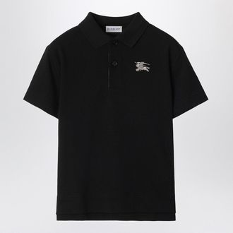 Burberry Black Cotton Piqué Polo Shirt