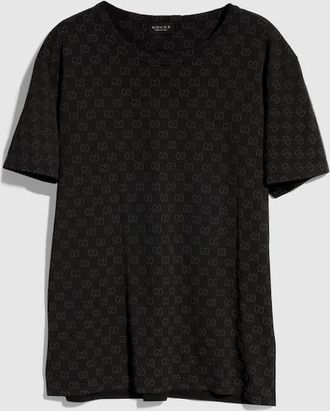 Gucci Printed Cotton Jersey T-shirt, Size XXXL, Black