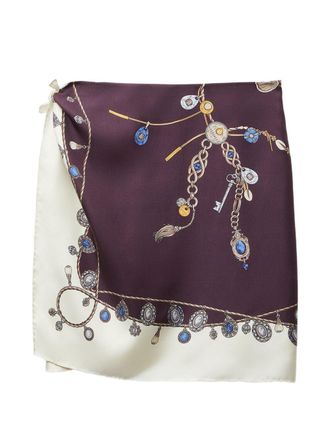 Versace bedruckter Seidenrock