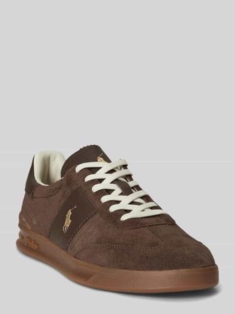 Polo Ralph Lauren Sneaker aus echtem Veloursleder in Mittelbraun, Gr&ouml;&szlig;e 40