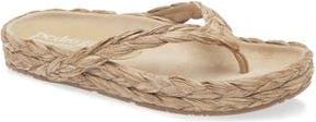 Pedro Garcia Alda Raffia Flop Flop in Bark Raffia at Nordstrom Rack, Size 7.5Us / 37.5Eu