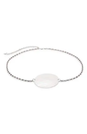 Mango Shell Detail Chain Belt in Silver at Nordstrom, Size Medium