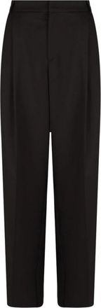 Elisabetta Franchi Tailored Broeken - Dames - Straight fit broeken - Zwart - M - Katoen - Broeken