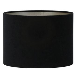 Light & Living Pantalla De L&aacute;mpara - Velours - Negro - Textil - - Light&living