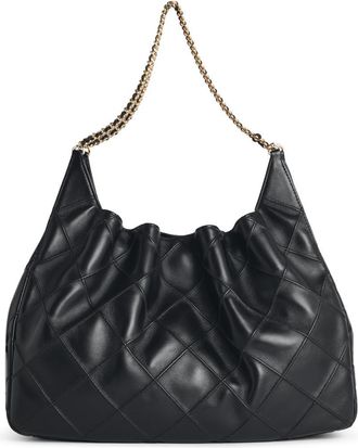 Tory Burch Tory Burch Shopping Fleming Grande zwarte leren tas van nappaleer