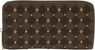 Louis Vuitton Pre-owned Wallets, female, Brown, Size: ONE SIZE Pre-owned Damier Zippy Long Wallet