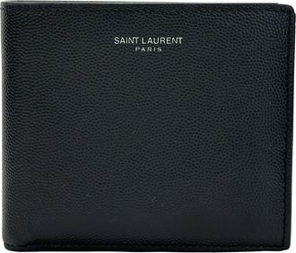 Saint Laurent Black Leather Wallet (Bi-Fold) (Pre-Owned)