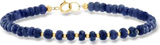 Canaria Canaria Sapphire Bead Bracelet in 10kt Yellow Gold
