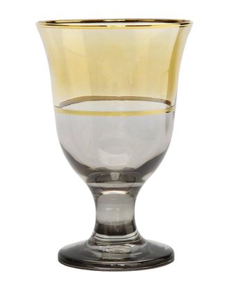 Alice Pazkus Set of 6 Short Stem Glasses Amber/Gold