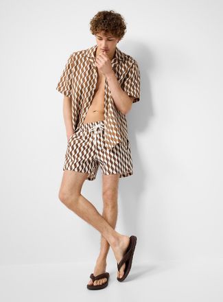 Frescobol Carioca Listra two-tone wave pattern swim trunk