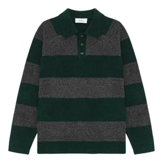 Les Deux Truien & Vesten, Heren, Veelkleurig, 2Xl, Gestreepte Melange Gebreide Polo
