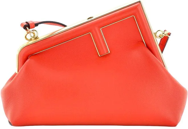 Fendi Red Sheep Leather First Bag Small (Authentic Pre-Loved)