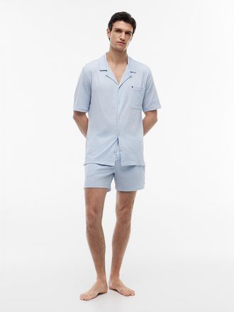 Tommy Hilfiger Mens Boxer Sleep Short - Blue Wave - XL