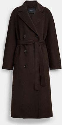 Coach Double Faced Belted Wool Coat