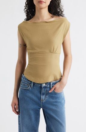 Free People Harper Off the Shoulder Top in Dill Seed at Nordstrom, Size X-Small