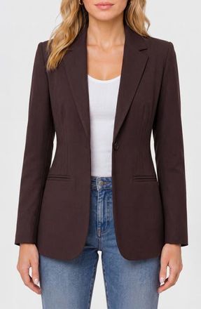 Liverpool L.A. Fit and Flare Blazer in Brown Truffle at Nordstrom, Size X-Large