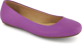 Andrea Womens Casual Comfort Ballerina Shoes In Purple