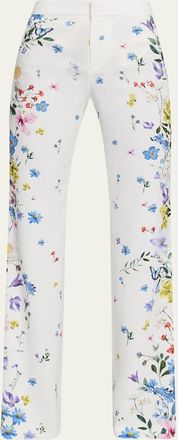 Alice & Olivia Andrew Low-Rise Slim Bootcut Pants