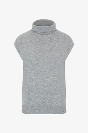 Hemisphere Ärmelloser Rollkragenpullover aus Kaschmir