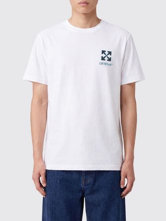 Off-white T-shirt girocollo in cotone con logo Arrow a contrasto