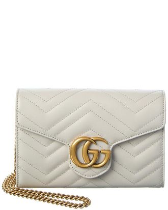 Gucci Gg Marmont Matelasse Leather Wallet On Chain