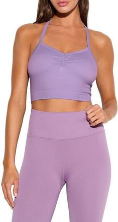 Spiritual Gangster Sun Bleached Cassidy Bra Top in Amethyst at Nordstrom, Size X-Small/small