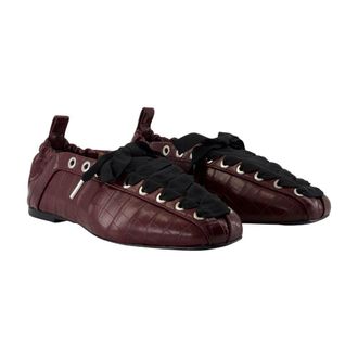 Ganni Pelinova Flat - Burgundy