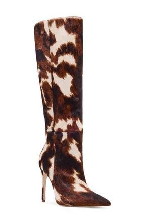 Steve Madden Nitro Genuine Calf Hair Knee High Boot in Brown Multi at Nordstrom Rack, Size 5.5