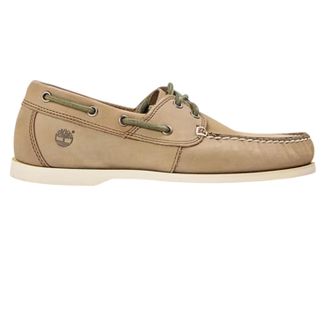 Timberland Leren bootschoenen voor heren met contrasterende veters (Licht Taupe)