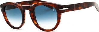 David Beckham DB 7041/S 0Z1508 Brown Striped Havana/Dark Blue Gradient
