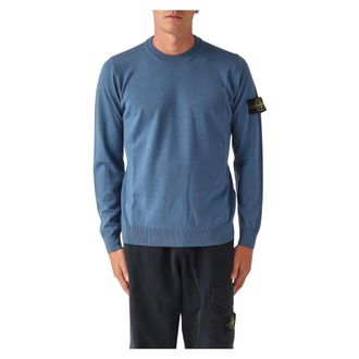 Stone Island Heren, Truien, Blauw, Maat: XL Wol