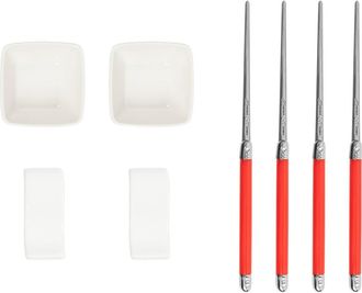 French Home 8-Piece Chopsticks, Soy Sauce Bowls & Rest Set in Red at Nordstrom Rack