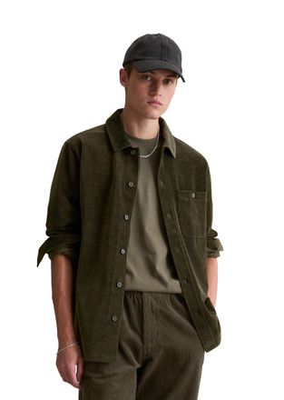 Marc O'Polo Denim Langarmshirt MARC OPOLO DENIM, Herren, Gr. XXL, pineneedle, Frottee, Obermaterial: 100% Baumwolle, relaxed fit normal, 1-Knopf-Manschette, Shirts Lang