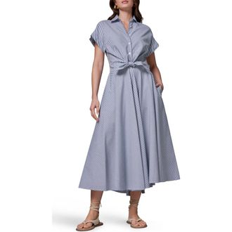 DKNY Stripe Midi Shirtdress in Nightfll/C at Nordstrom, Size X-Large