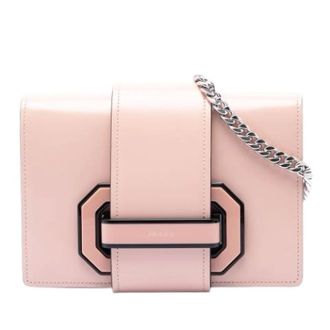 Prada Pre-owned Plex Ribbon Crossbody - Dames - Pre-owned - Roze - Maat: ONE Size Leer