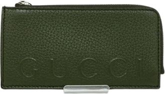 Gucci Pre-owned Wallets, female, Green, Size: ONE SIZE Pre-owned Card case