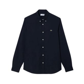 Lacoste Premium Katoen Regular Fit Overhemd - Heren - Casual Overhemden - Blauw - M - Katoen - Overhemden