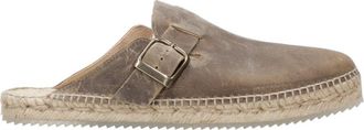 Espadrilles Bruine Nubuck Sandalen met Touwzool - Heren - Slip ons - Bruin - 40 EU - Schoenen