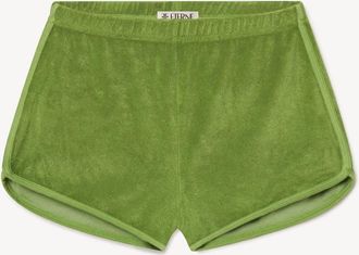 &Eacute;terne Womens Mini Track Short In Fern