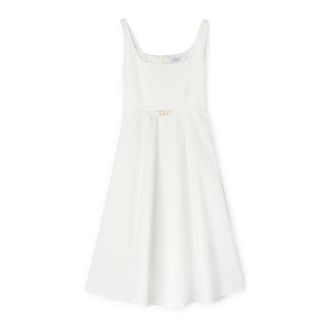 Motivi Midi poplin jurk - Dames - Casual kleedjes - Wit - XL - Katoen - Kleedjes