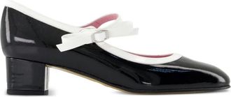 Carel Kina lakleren pumps met strik - Zwart