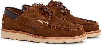 Barbour Murtun Lugged Lace-Up Shoe in Light Tan Suede at Nordstrom, Size 12