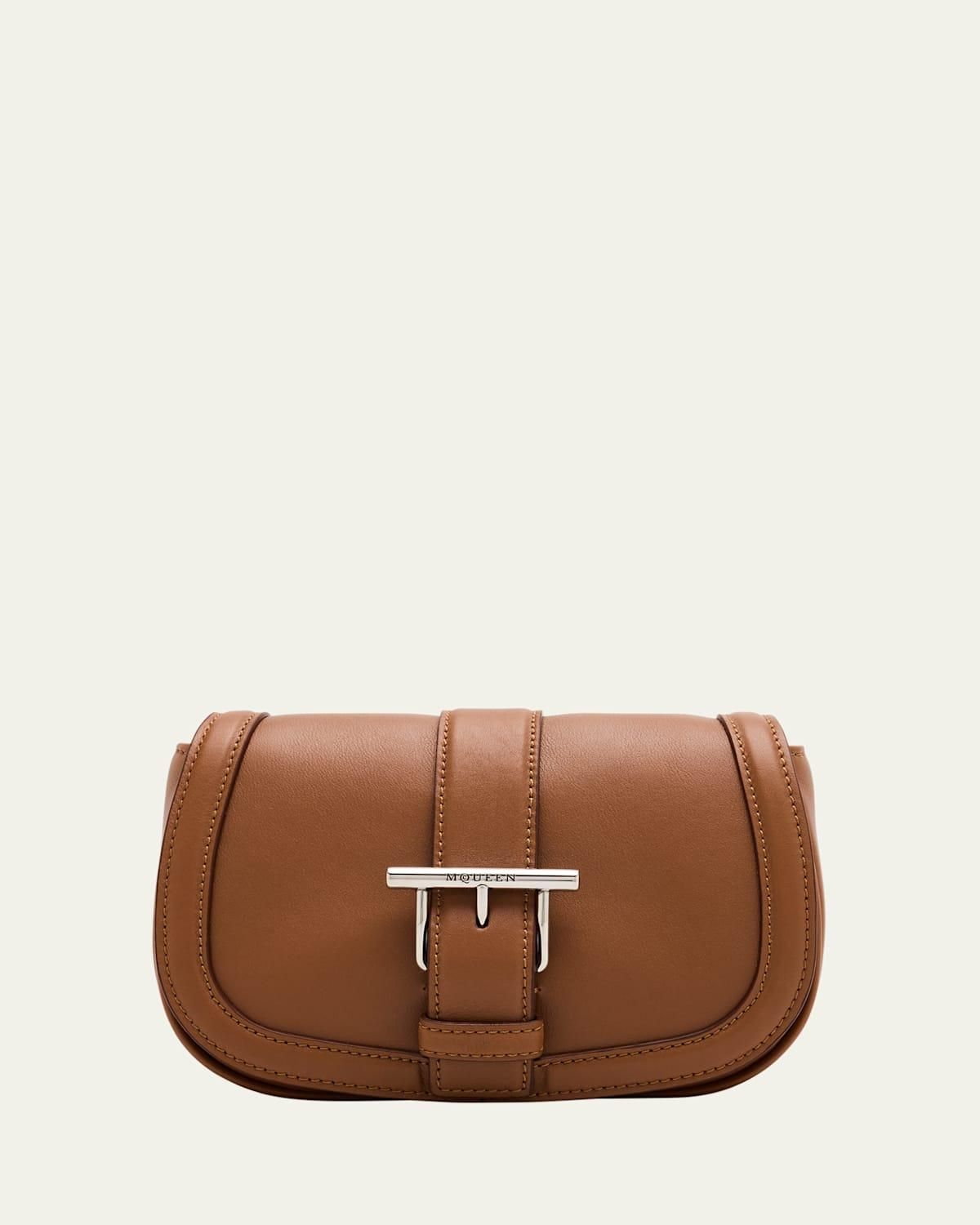【送料&関税込】Alexander McQueen satchel Brown Crossbody Ba Alexander McQueen Brown Leather Woven Coated Canvas and